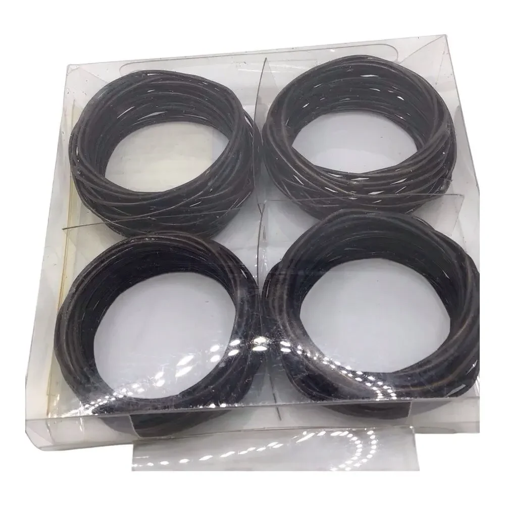 Home Target Brown Metal Woven Napkin Rings Set of 4 New